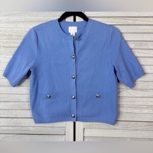 H&M Periwinkle Button-Up Cardigan. NWT. Size Small. Business Casual